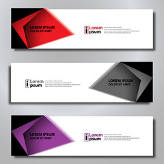 Naklejka premium Banner background modern template, abstract design