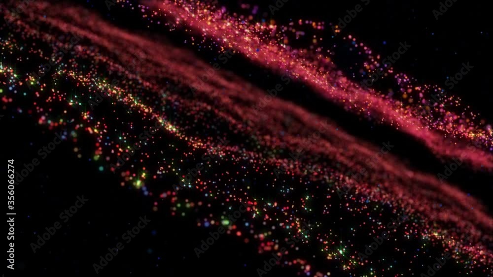 Poster 4k animated particles in outer space