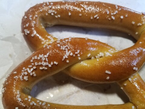 Baked Pretzel Dough Or Bread With Salt