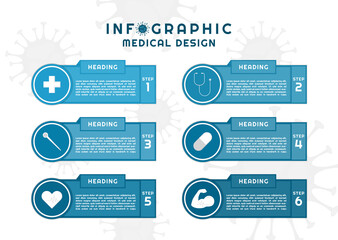 Infographic medical design geometric shape style coronavirus concept