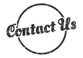 contact us sign. contact us round vintage grunge stamp. contact us