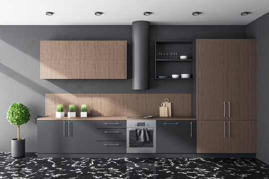 Contemporary Kitchen Interior With Furniture