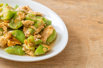  Stir Fried Angled Gourd with Egg
