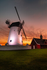 windmill at sunset Lytham St Anne’s Lancashire 