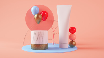 Blank cream tube