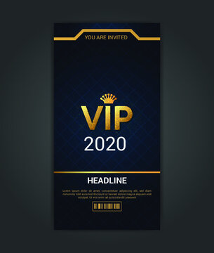 Luxury VIP pass and Coupon Card premium vector template