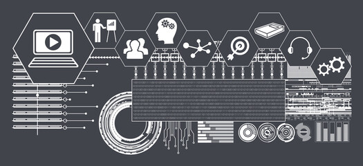 Obraz premium Concept of webinar