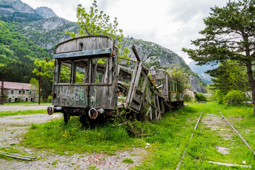 Abandoned railway station Canfranc between France and Spain. Huesca