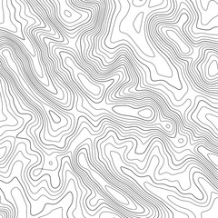 Naklejka premium Topographic map lines background. Abstract vector illustration.
