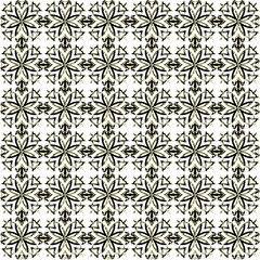 Fototapete Geometric seamless tiles vector pattern. Black and gold. Retro old mosaic tiles. Decorative textile background. © Анна Комелева