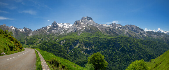  road of Col Aubisque in the French Pyrenees