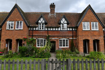 Exterior and Garden of Traditional English Red Brick Houses and Gardens