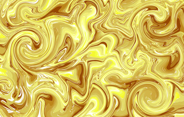 Luxury gold seamless pattern 01. Liquid marble swirl texture. Abstract background. Marbling technique fluid dye design for fabric, tile, interior, postcard, banner, cover, wallpaper, website, Vector.