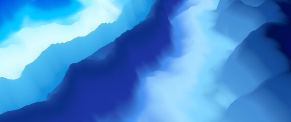 Color explosion. Abstract paint splash. Ultra wide wallpaper. Blue fractal. Digital art. Futuristic surreal texture. 3d illustration. Creative neon color flow background.