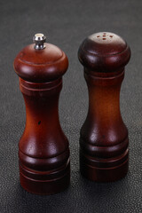 Wooden pepper and salt mill