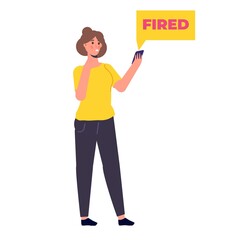  Unemployed people. Jobless and employee job reduction concept. Vector illustration