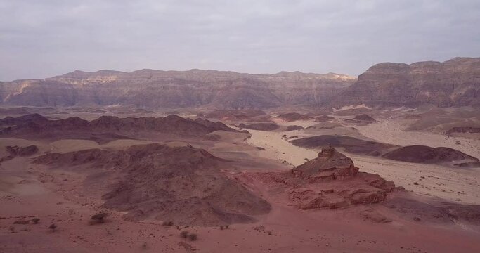 4K Aerial Footage in the Timna National Park near Eilat, Israel
