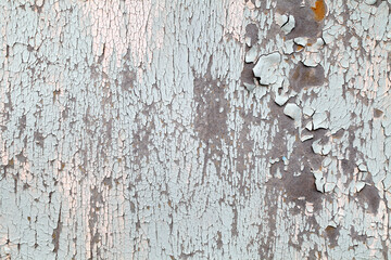 Old peeling paint on the surface of the vertical background