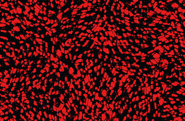 Red grunge background. Seamless abstract texture. A chaotic repeating pattern. Pop art handmade