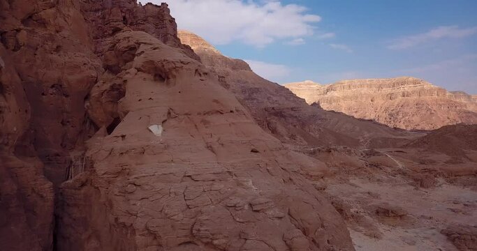 4K Aerial Footage in the Timna National Park near Eilat, Israel
