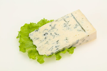 Italian traditional gorgonzola cheese isolated