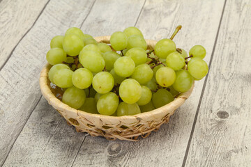 Sweet ripe Green grape branch