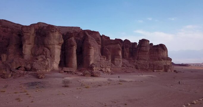 4K Aerial Footage in the Timna National Park near Eilat, Israel