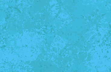 Turquoise grunge background. Seamless abstract texture. A chaotic repeating pattern. Pop art handmade art