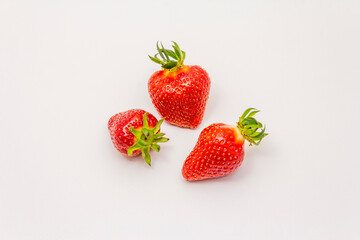Sweet fresh strawberry isolated on white background