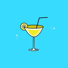 vector illustration of a lemon juice is perfect for banner, poster, sticker,etc.