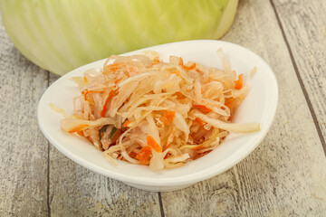 Pickled cabbage - sauerkraut in the bowl