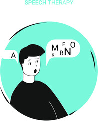 young man with speech bubble