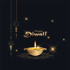 Happy Diwali, Holiday background for light festival of India.