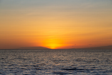 Obraz premium Sunset beach Galapagos pacific island