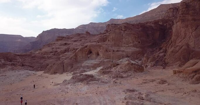 4K Aerial Footage in the Timna National Park near Eilat, Israel