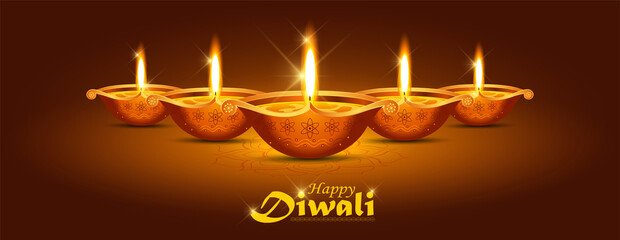 Happy Diwali, Holiday background for light festival of India.
