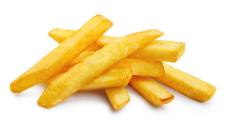 Potato fries, isolated on white background