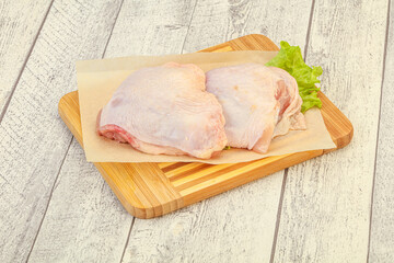 Raw chicken hip for cooking
