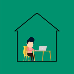 Fototapeta premium Businessman work from home