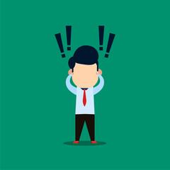 businessmen make a shocking gesture