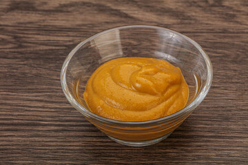 Mustard sauce in the bowl