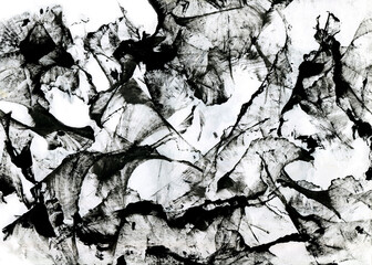 Abstract black ink background. Black paint stroke texture 