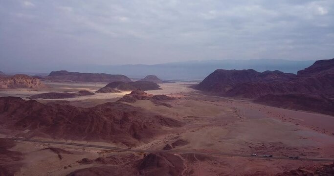 4K Aerial Footage in the Timna National Park near Eilat, Israel