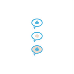 bubble chat conversation icon flat vector logo design trendy