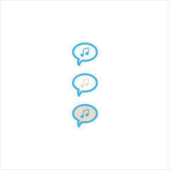 bubble chat conversation icon flat vector logo design trendy