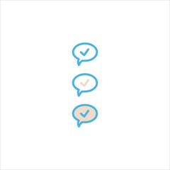 bubble chat conversation icon flat vector logo design trendy