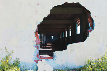 Hole in Abandoned Wall