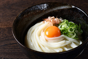 釜玉うどん、クローズアップ