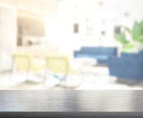 Table Top And Blur Living Room The Background