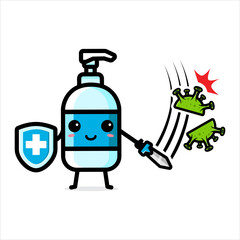 design vector hand sanitizer against viruses